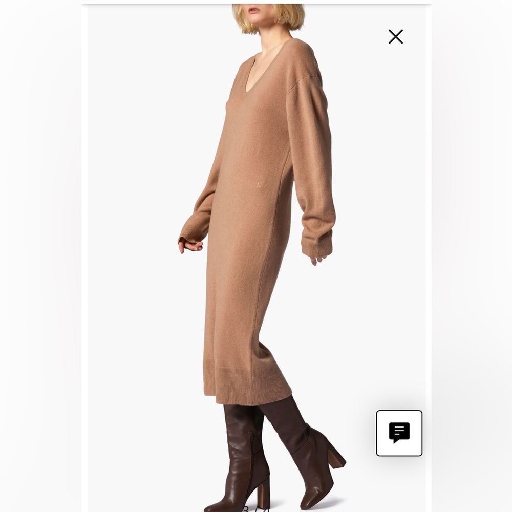 //SOLD// Brand NEW with tags Equipment Pure 100% CASHMERE dress in camel.
